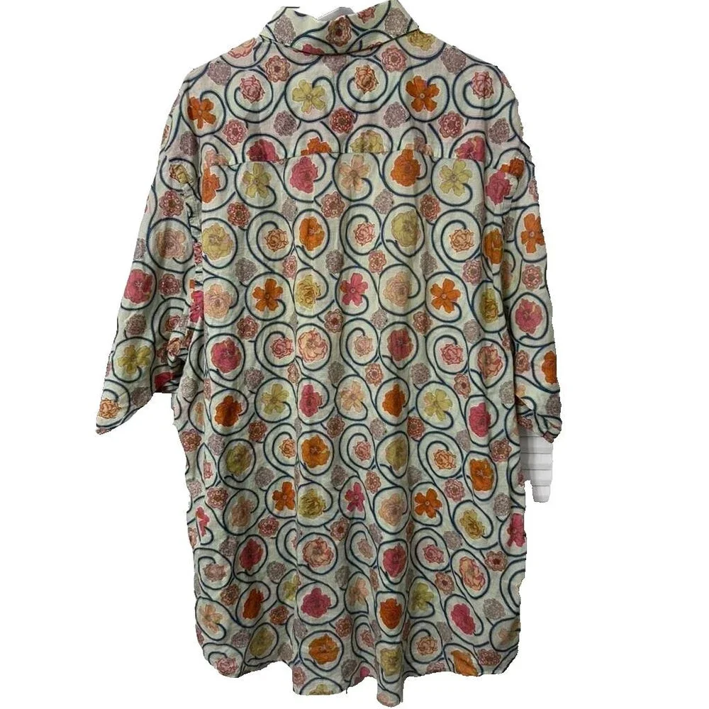 Robert Graham Button Down Shirt Men's 2XLT Floral Fleming Long Sleeves - Picture 4 of 7